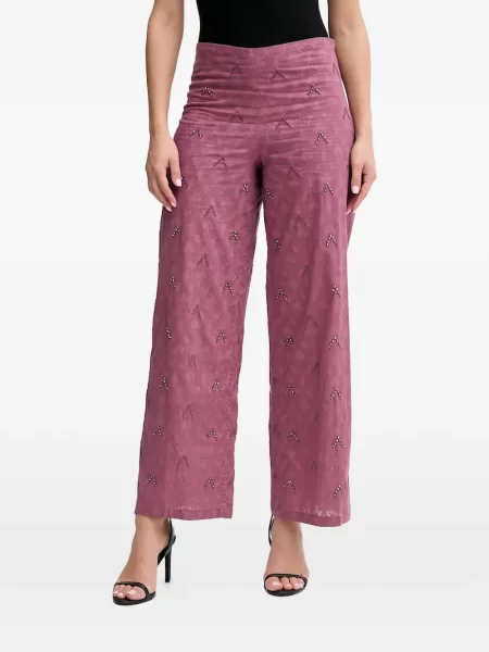 Spodnie Hoss Intropia z koralikami różowe