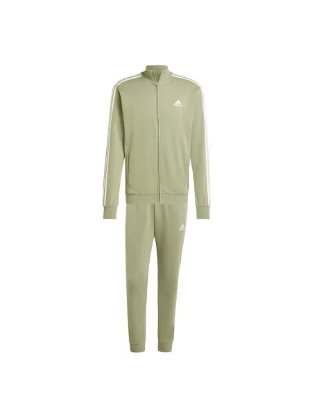 Komplet dresowy Adidas w paski do biegania garniturowy biały