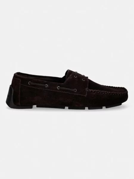 Calvin Klein Mocasini DRIVER | piele întoarsă maro