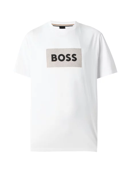 BOSS Tricou C-Taut auriu / negru alb