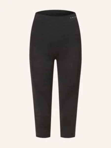 Falke Funkční Spodní Kalhoty Wool-Tech Se Zkrácenými Nohavicemi A Merino Vlnou černá