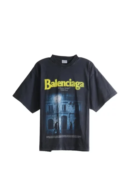 Tricou Balenciaga cu imagine negru