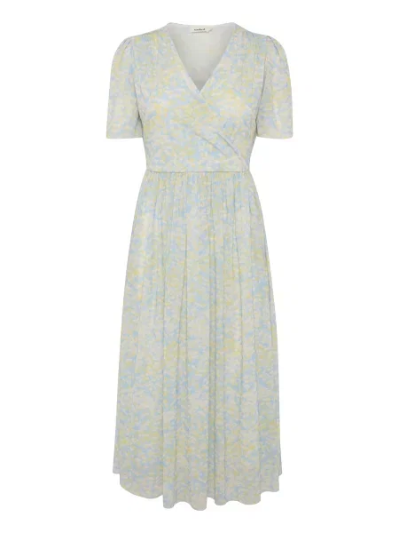 SOAKED IN LUXURY Rochie Amela / albastru fumuriu / galben bej