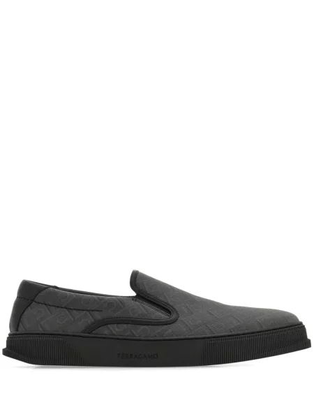 Sneakerși Ferragamo din jacard negru