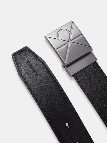 Calvin Klein pas usnjeni črna
