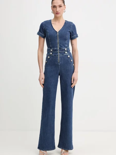 Guess kombinezon jeansowy ALINA granatowy