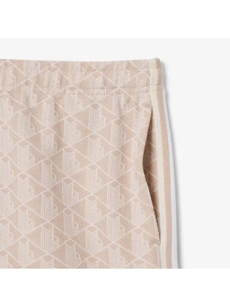 Lacoste Spódnica Żakardowa Z Monogramem beżowa