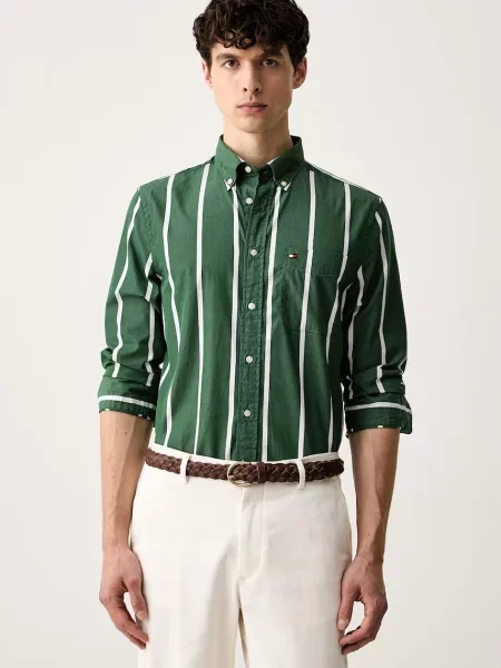Tommy Hilfiger cămașă pentru bărbați din verde
