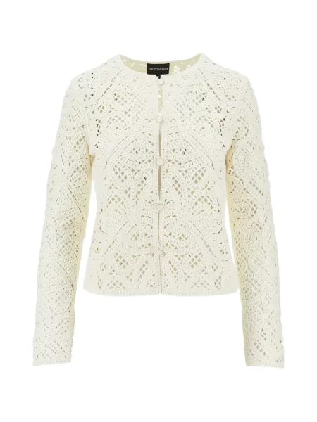 Cardigan Emporio Armani alb