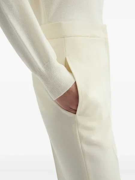 Pantaloni Jil Sander de lână alb