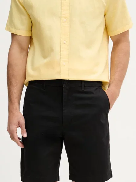 Tommy Hilfiger chino kratke hlače muške od pamuka s elastanom crna