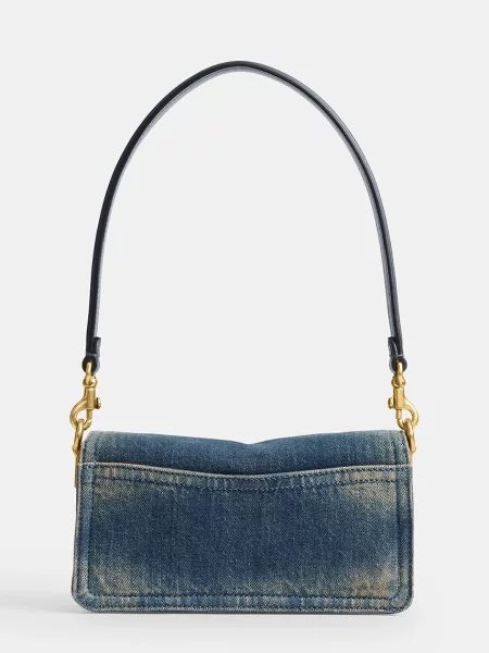 Torebka Coach skórzana niebieska