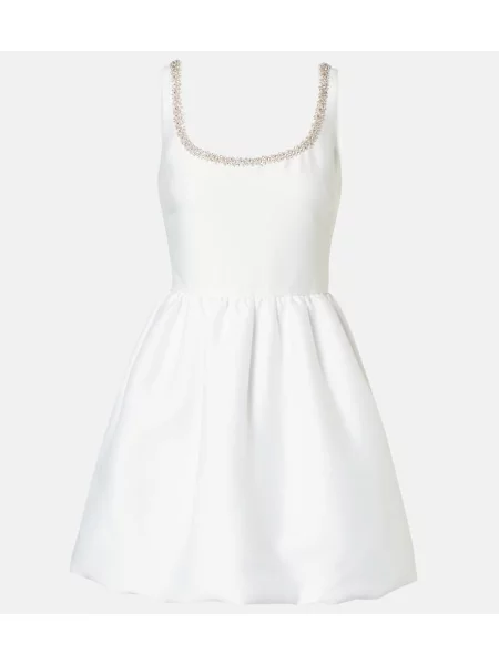 Rochie Self-portrait de cristal alb