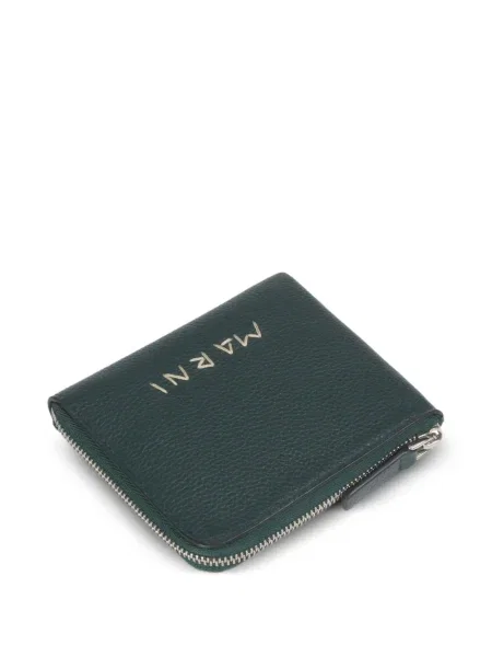 Peněženka Marni s výšivkou zelená
