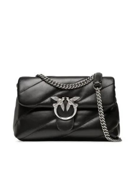 Geanta crossbody Pinko din piele clasică negru