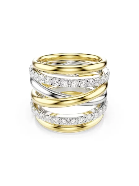 Prstan Swarovski HYPERBOLA zlata