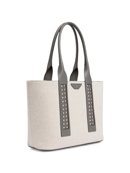 Geantă shopper Aviteur din canvas gri