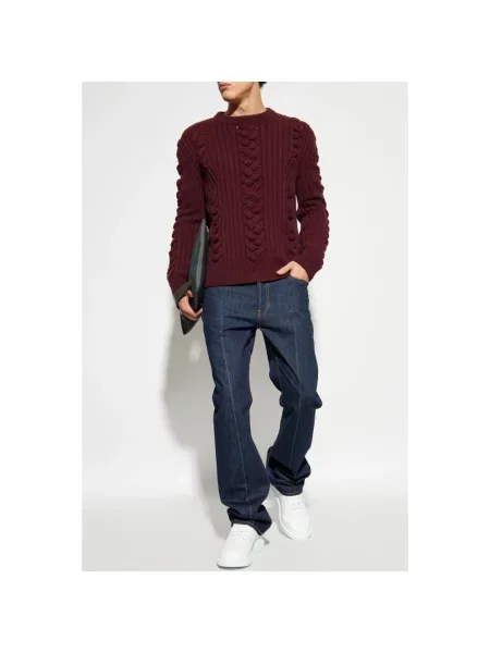 Jeansy straight leg Alexander Mcqueen niebieskie