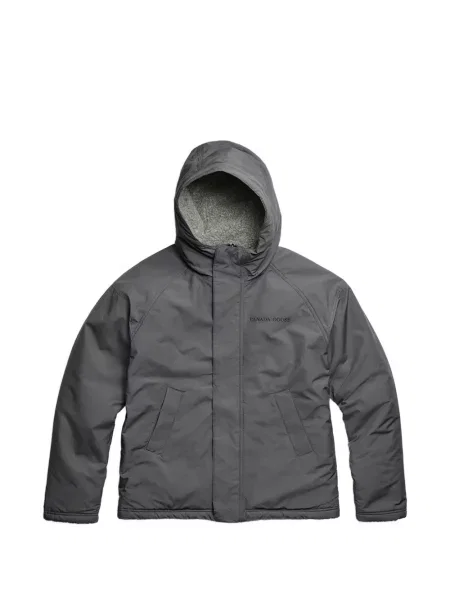Μπουφάν Canada Goose με κουκούλα με σχέδιο γκρι