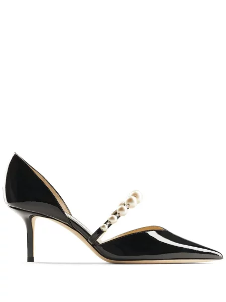 Pantofi cu toc Jimmy Choo cu perle negru