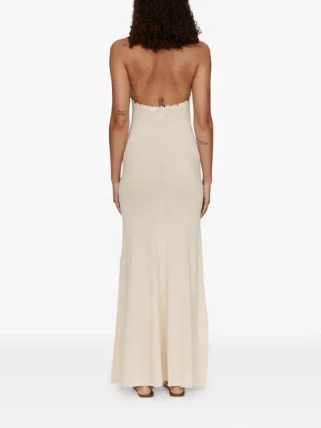 Rochie maxi Christopher Esber cu gât halter de costum