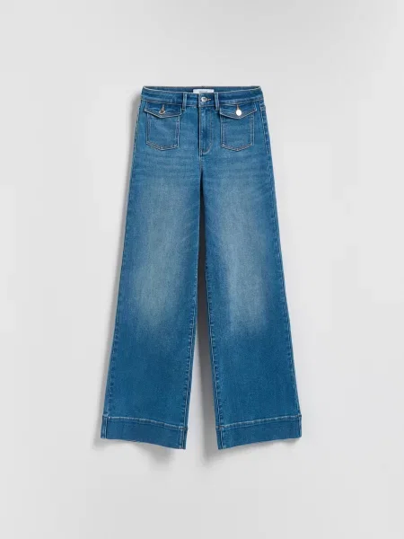 Reserved Джинси flare синій