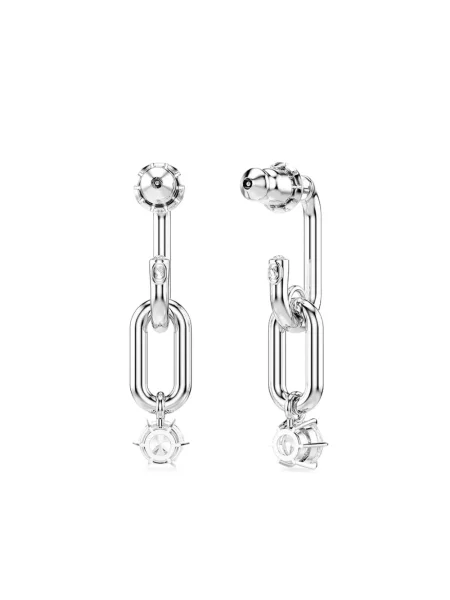 Cercei Swarovski de cristal argintiu