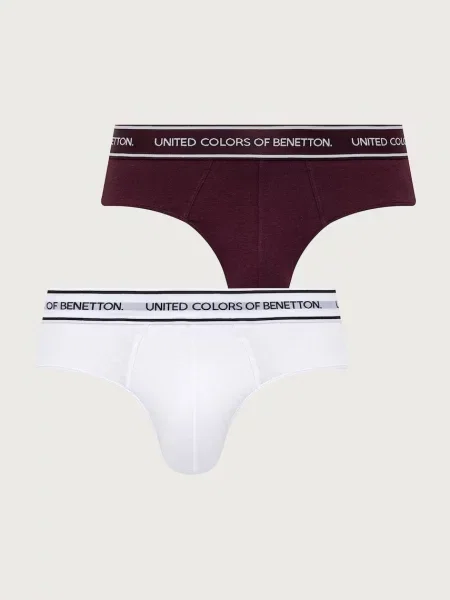 United Colors of Benetton slipy pánske s elastanom biela