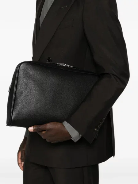 Geantă pentru laptop Tom Ford din piele negru