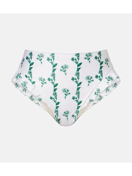 Bikini Agua By Agua Bendita cu model floral cu volane alb