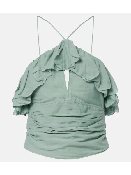 Top Marant Etoile cu gât halter verde