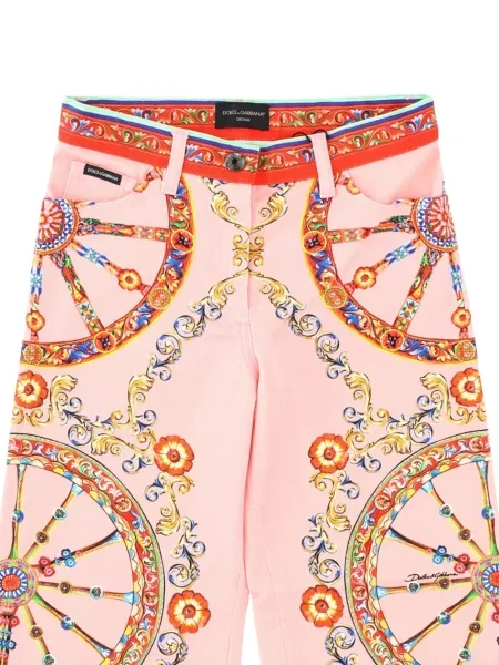 Spodnie dziecięce Dolce And Gabbana różowe