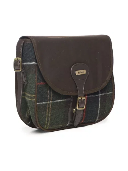 Barbour torebka z dodatkiem wełny brązowa