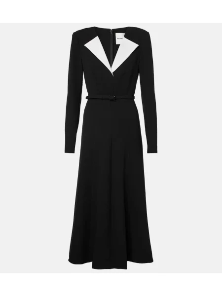 Rochie midi Roland Mouret până la genunchi de costum negru