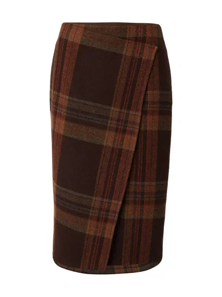 Polo Ralph Lauren Fustă / oliv / portocaliu / roșu maro