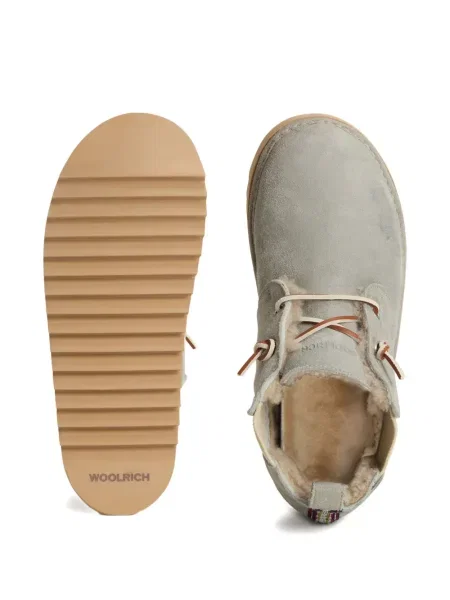 Μποτάκια Woolrich με κορδόνια με δαντέλα γκρι