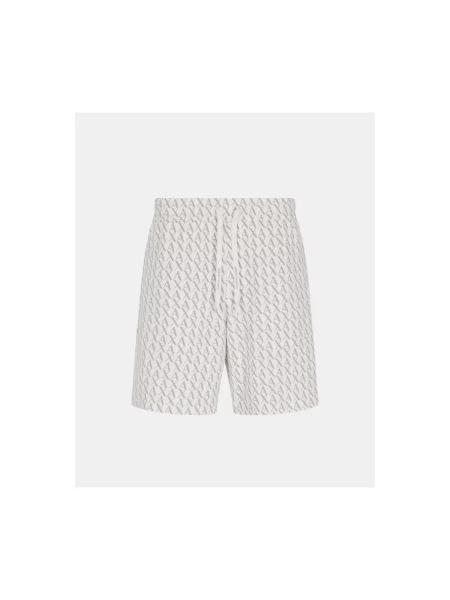 Pantaloni Armani Exchange din dantelă bej