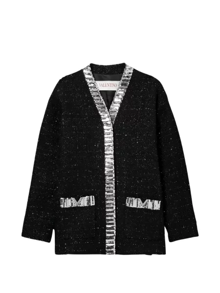 Geacă Valentino Garavani din tweed negru