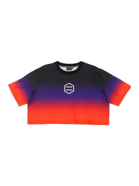 Wielobarwność koszulka Dolly Noire gradientowa o krotszym kroju