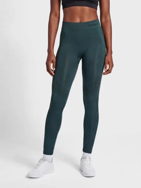 Legginsy bezszwowe z wysokim stanem Hummel Shaping zielone