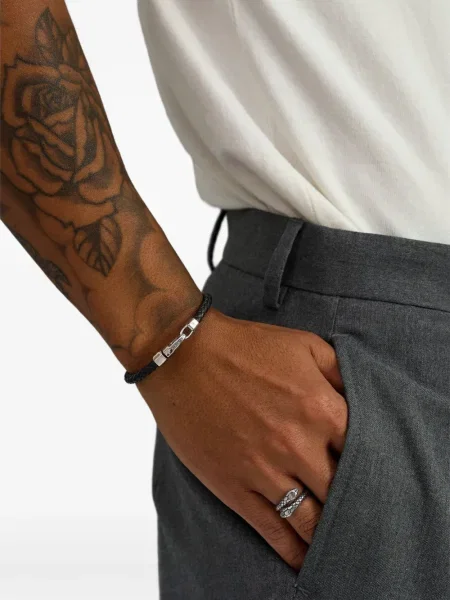 Brăţară Nialaya Jewelry din piele negru