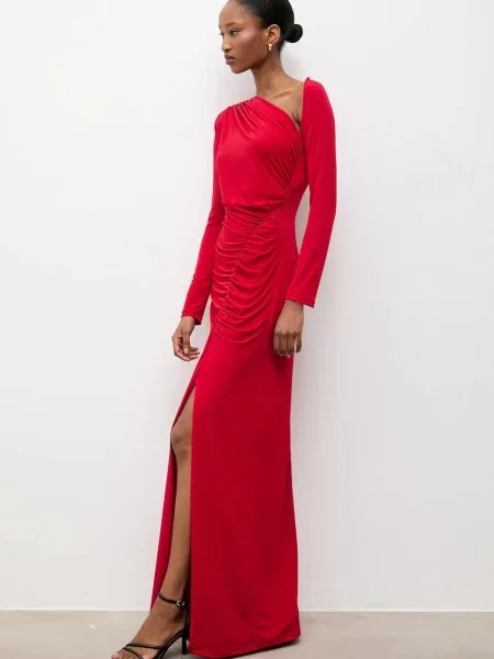 Answear.LAB rochie rosu maxi mulata