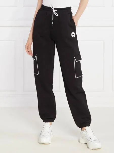 Karl Lagerfeld Pantaloni de trening ikonik negru
