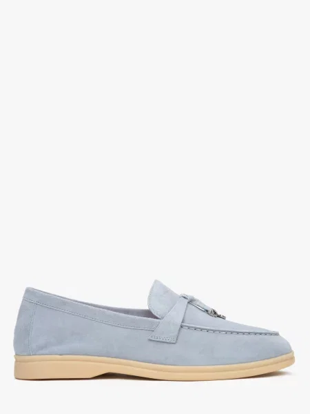 Велюрові Туфлі та лофери Estro блакитний