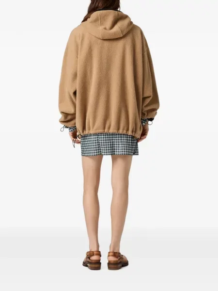 Hanorac cu glugă Miu Miu din fleece