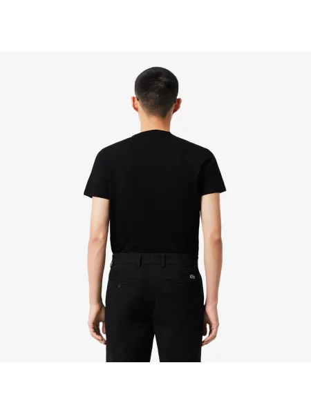 Футболка Lacoste с круглым вырезом черная