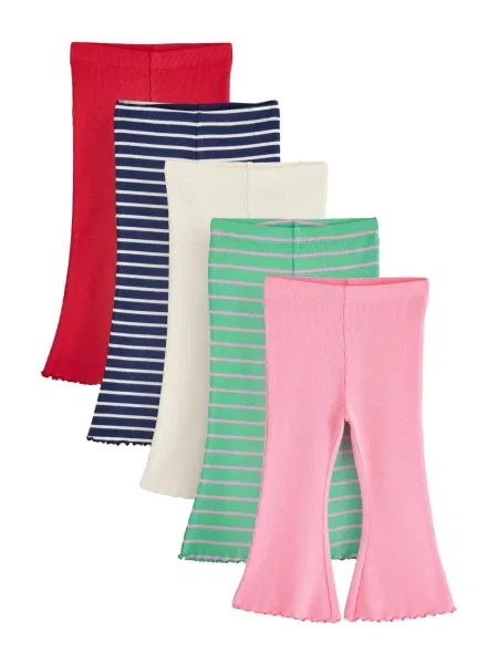 Next Leggings crem / albastru închis / verde limetă / roz deschis roșu