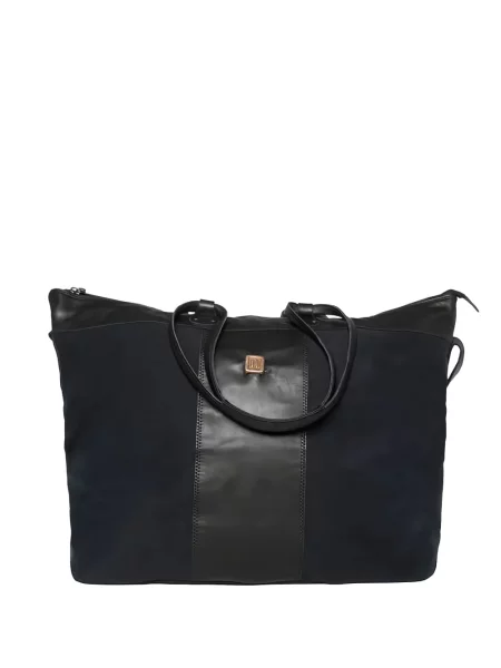 Torba crossbody Hannes Roether skórzana czarna