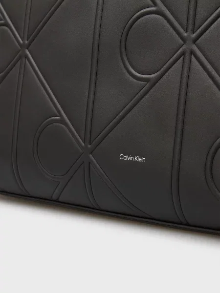 Шкіряна сумка Calvin Klein чорна