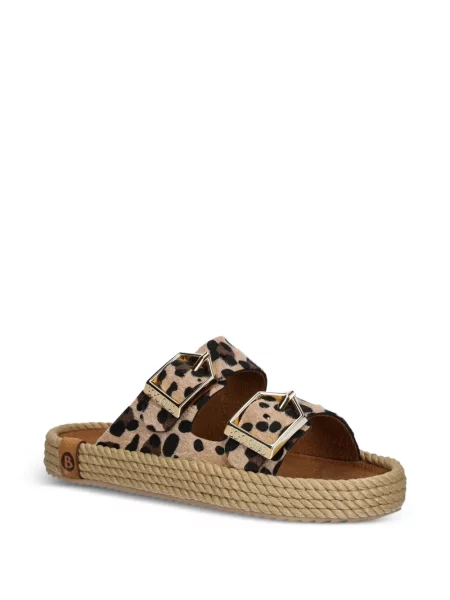 Espadrile Bohonomad cu imagine cu model leopard cu cataramă